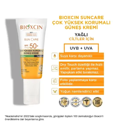 Bioxcin Sun Care Yağlı Ciltler İçin Güneş Kremi Spf 50+ 50 ml - 3