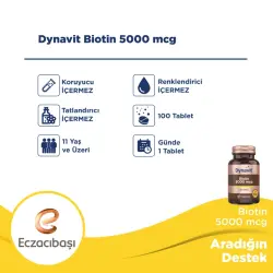 Dynavit Biotin 5000 mcg 100 Tablet - 3