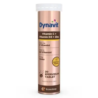 Dynavit Vitamin C + Vitamin D3 + Çinko 20 Efervesan Tablet - 1