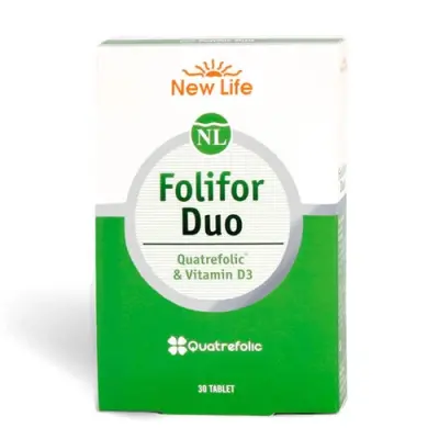 New Life Folifor Duo Vitamin D3 & Quatrefolic - 30 Tablet - 1