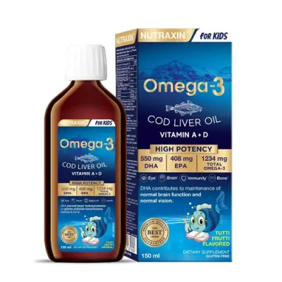 Nutraxin Kids Omega-3 Balık Yağı Tutti Furutti 150 ml - 1