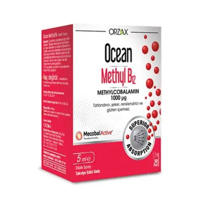 Orzax Ocean 1000 mcg Methyl Cobalamin B12 Sprey 5 m - 1