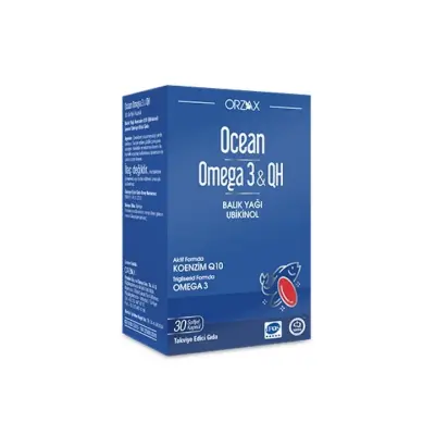 Orzax Ocean Omega 3 & QH Takviye Edici Gıda 30 Kapsül - 1