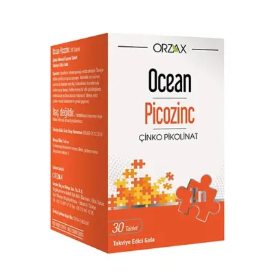 Orzax Ocean Picozinc Çinko 30 Tablet - 1