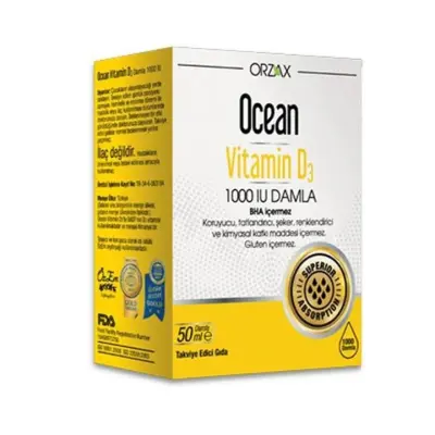 Orzax Ocean Vitamin D3 1000 IU Damla 50 ml - 1