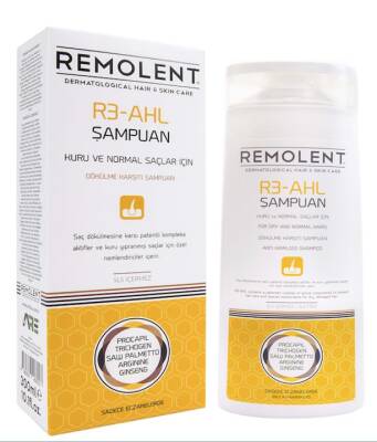 Remolent R3-AHL Kuru ve İşlem Görmüş Saçlar için Dökülme Karşıtı Şampuan 300ml - 1