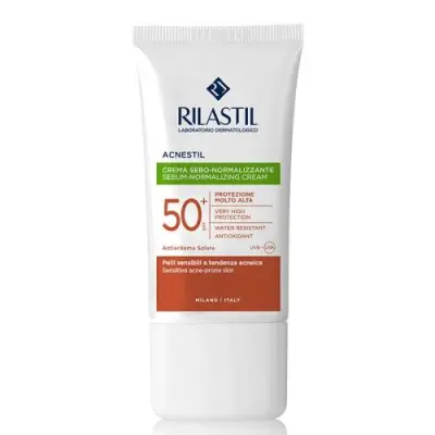 Rilastil Acnestil Düzensiz Ciltler İçin Yüz Güneş Koruyucu Krem Spf50+ 50 ml - 1