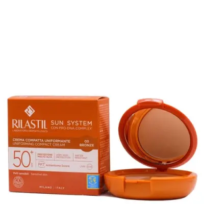 Rilastil Sun System SPF50+ Uniforming Düzeltici Kompakt Krem 10 gr - 03 Bronz - 1