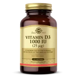 Solgar Vitamin D3 1000 IU 100 Yumuşak Kapsül - 1