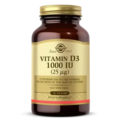 Solgar Vitamin D3 1000 IU 100 Yumuşak Kapsül - 1