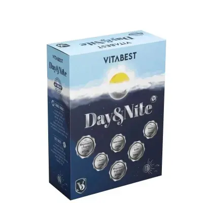 Vitabest Day & Nite Magnezyum L teanin Sitikolin 5 Htp İçeren Takviye Edici Gıda 60 Tablet - 1