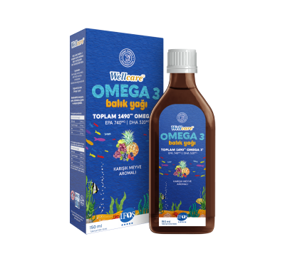 Wellcare Omega 3 Karışık Meyve Aromalı Balık Yağı 150 Ml - 1